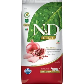 Krmivo pro kočku N&D Prime Grain Free Adult Neutered Chicken & Pomegranate 1,5kg- KM