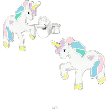 Náušnice Prosperk Náušnice jednorožec pastelový