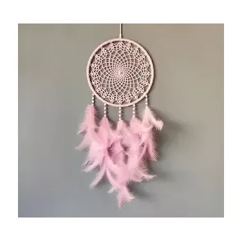 Lapač snů Lapač zlých snů růžový 24 x 65 cm č.2
