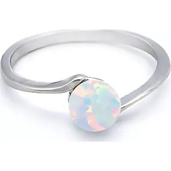 Prsten B&B Goldinvestic Prsten z bílého zlata s opálem 1,13g