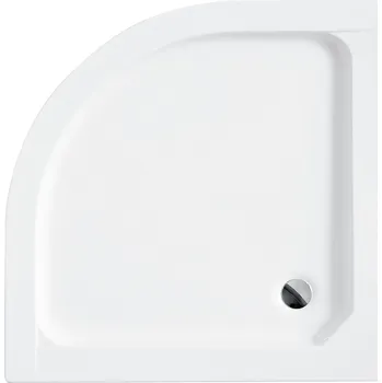 Sprchová vanička BESCO Čtvrtkruhová sprchová vanička ALEX 80x80x16 cm