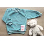 AMÁLKA Plyšová dětská mikina, ledově zelená Velikost: 92