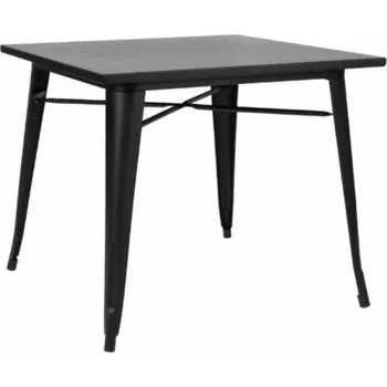 Jídelní stůl Industriální jídelní stůl Paris 80x80 cm černý kovový do kuchyně a jídelny moderní Intesi