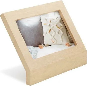 Rám na obraz Stojací dřevěný fotorámeček 10x15 v přírodní barvě Podium Umbra moderní na stůl