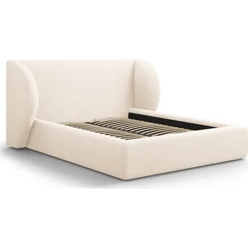 Postel Čalouněná postel Miley II béžová 140x200 s úložným prostorem moderní do ložnice