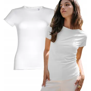 Dámské tričko Klasické dámské bavlněné tričko bílé s krátkým rukávem pod sako XL