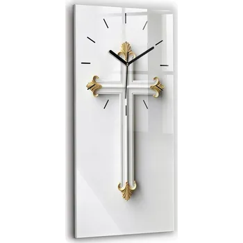Hodiny Nástěnné hodiny Retro Loft do obýváku předsíně Elegantní kříž 30x60
