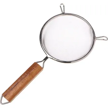 Cedník a síto Síto chromované průměr 17,5 cm, dřevěná ručka