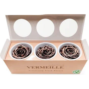 mech-mech.cz Stabilizovaná růže XL - Růžové zlato - Rose Gold 3 kusy