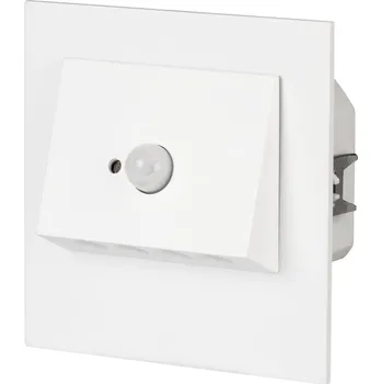 Noční světlo Zamel Orientační LED svítidlo NAVI s čidlem, pod omítku, 14Vss, IP20 Teplota světla: 6000K - studená bílá, Barva materiálu: Bílá