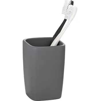 Držák na kartáček Keramický kelímek na zubní kartáčky FARO šedý, WENKO