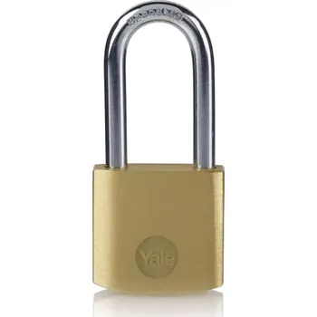 Visací zámek Visací zámek Yale Y110B/40/140/1, mosazný s dlouhým třmenem, šířka 40mm, 3 klíče