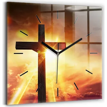 Hodiny Nástěnné hodiny SacroArte žluté 30 cm