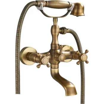 Vodovodní baterie Vanová a sprchová páková nástěnná baterie Vanová a sprchová baterie Jednopáková nástěnná sprchová baterie Jednopáková zlatá