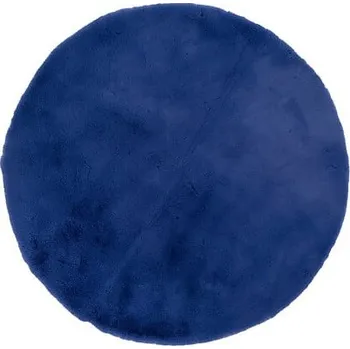 Koberec Moderní kulatý koberec Atmosphera modrý 80 cm měkký do obýváku a ložnice