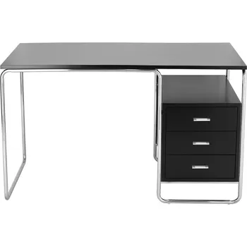 Psací stůl Psací stůl Thon černý moderní se zásuvkami do pracovny a kanceláře 120x60 cm Intesi
