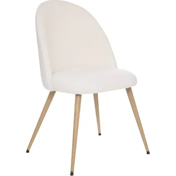 Jídelní židle Čalouněná jídelní židle Slano Atmosphera moderní béžová s kovovými nohami