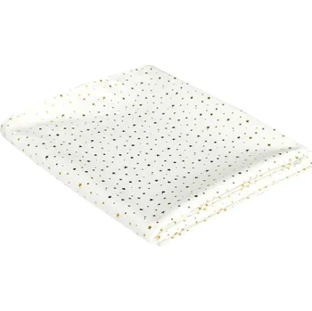 ubrus Bílý a zlatý moderní obdélníkový ubrus Star Dore 140x250 cm do jídelny Intesi