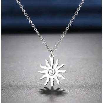 Náhrdelník Náhrdelník se sluncem a symbolem spirály stříbrný