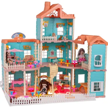 Domeček pro panenku Ramiz Domeček pro panenky Vila s funkcí světla a vody + příslušenství