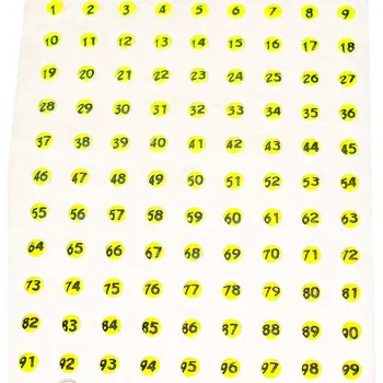 JaHan Opalitové značky - 1-99 - Žlutá