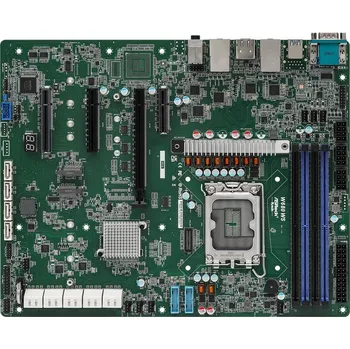 Serverovna ASRock W680 WS, 1xSKT LGA 1700, Intel Core 14 Gen., W680, SATA, 2xM.2, 4xGbE, IPMI