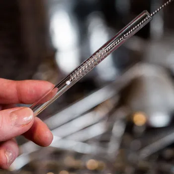 Náhradní díl pro kávovar G.Gastro (10 Kusů) Čistící kartáček na skleněná brčka z nylonu - 200 x 7 mm