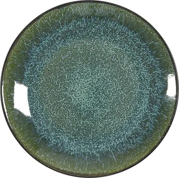 Talíř Keramický jídelní talíř Elia 19,5 cm zelený moderní do jídelny Intesi