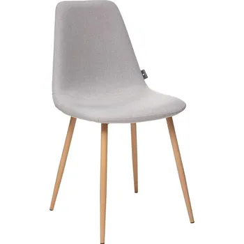 Jídelní židle Jídelní čalouněná židle Tyka Atmosphera světle šedá moderní s kovovými nohami