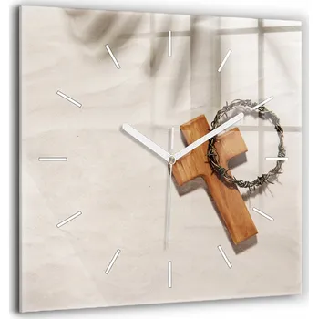 Hodiny Nástěnné hodiny SacroArte béžové 60 cm