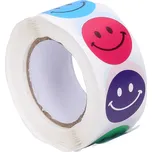 Páska 14 m dekor, 500ks nálepek - žlutý smajlík