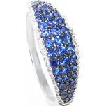 Stuchlík zlatý prsten se safíry a diamanty 039439