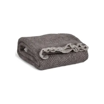 deka Vlněná deka Leigh Diamond Coffee Bean 170x130 cm