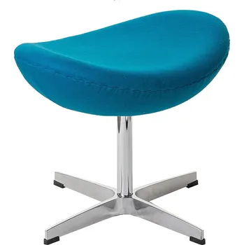 Podložka pod nohu Otočný čalouněný taburet Egg světle modrý kašmír glamour do obýváku D2.DESIGN
