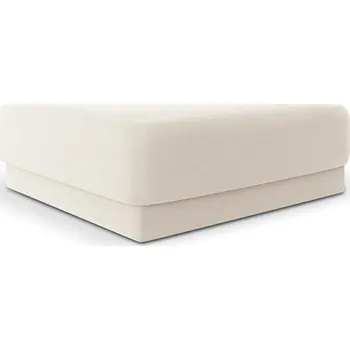 Taburet Puf Miley sametový béžový čtvercový 90x90 cm moderní do obýváku a ložnice