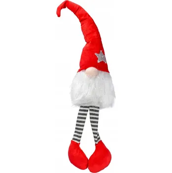 Vánoční dekorace Červený trpaslík se stříbrnou hvězdou