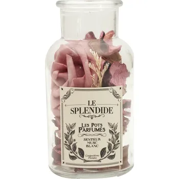 Dóza na potraviny Intesi Skleněná nádoba 16 cm s pot pourri růžová