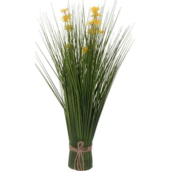 umělá květina Umělé květiny v květináči pažitka žlutá Intesi 51 cm moderní do obýváku