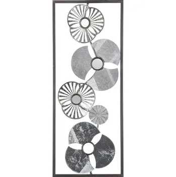 Atmosphera Nástěnná dekorace Květiny šedé