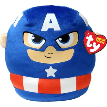 plyšák Ty Squishy Beanies Marvel CAPTAIN AMERICA, 30 cm (1)