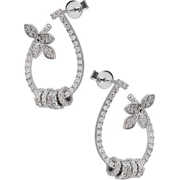 Náušnice Zlaton Náušnice bílé zlato visací kapka s diamantem 1.31ct 2.5cm 3.95g 000232411230