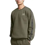 mikina Under Armour Icon Fleece Crew Taping - Marine OD Green/White L