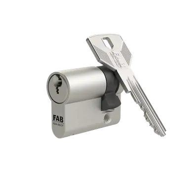 Vložka do dveří Jednostranná cylindrická vložka FAB Assa Abloy 2** PROFI 30/10, BT2, 3 klíče, saténový nikl