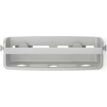 Drátěná police Umbra Flex šedá koupelnová polička do sprchy GEL-LOCK moderní bez vrtání 33 cm