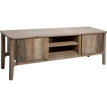 Televizní stolek Rustikální dřevěný TV stolek z akácie Banila Atmosphera 150 cm do obýváku volně stojící