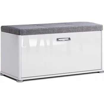 Botník Botník s lavicí Bella Intesi bílý lesk, moderní do předsíně 90 cm