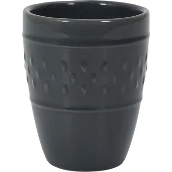 Keramický espresso šálek Queso 100 ml tmavě šedý moderní ideální na kávu Intesi