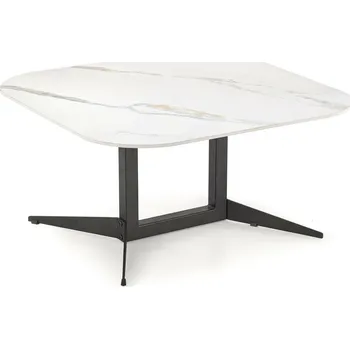 Velký čtvercový konferenční stolek Dalita bílý mramor moderní loftový do obývacího pokoje Intesi