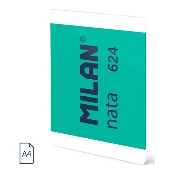 Blok linkovaný se spirálou A4 MILAN série nata, 80 listů, zelený