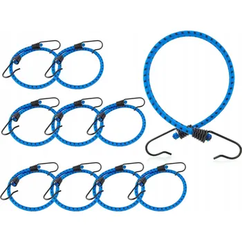 autokoberec Gumové transportní lanko s háčky, expander na zavazadla, sada 10 Ks / 50 cm